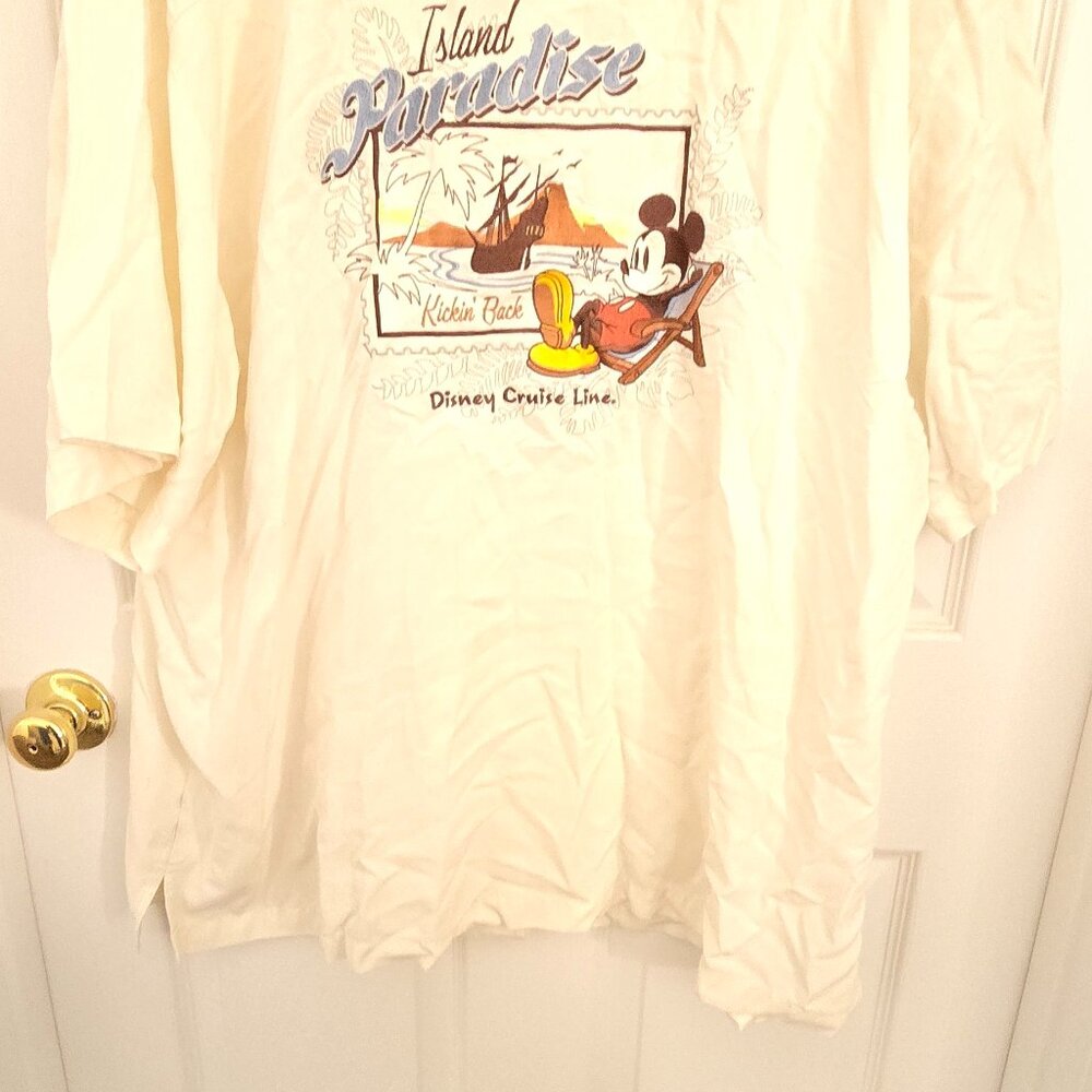 Disney Island Paradise Mickey Mouse Button Down Size 2xl
